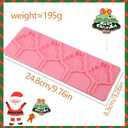 3 x 4-Cavity Reusable Christmas Tree Candy Silicone Mold, Exquisite Christmas Cake Decoration Fondant Molds, for Christmas Party Dessert Ornaments, Cookies, Chocolate Dough, Clay Resin Plaster