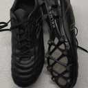 KELME K-Fighting AG Soccer Cleats, Mens Womens Unisex Outdoor Soccer Shoes, Microfiber Leather, Youth, Black, Size 10 USA