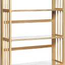 Casual Home 3-Shelf Folding Stackable Bookcase (27.5" Wide)-Natural