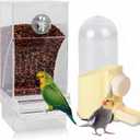 Automatic No Mess Bird Feeder & Water Dispenser for Cage, Parakeet Cage Accessories, Bird Water Feeder for Parrots Cockatiels Budgies Finches Canaries