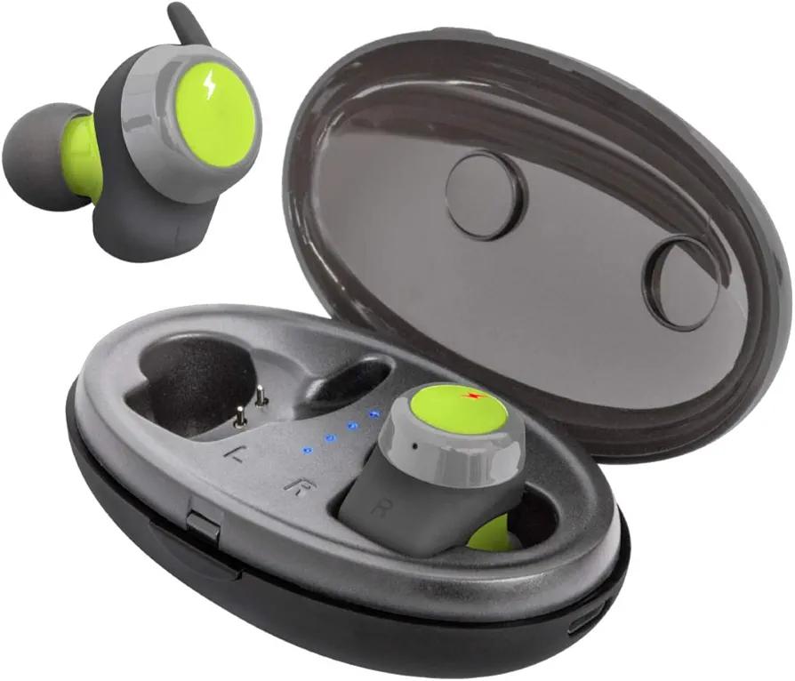 Helix True Wireless Ultra Sport Earbuds, 5.0 Bluetooth Earphones, HD Audio, SecureLock Fit, IPX4 Waterproof, Auto-Pairing, Workout, Sport (Water/Sweat Resistant)