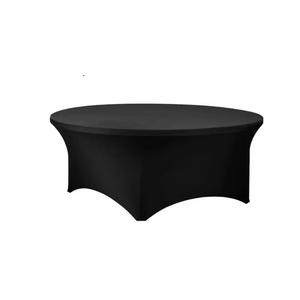 Case Stretch Spandex Table Covers (Black, 60 Inch Round)
