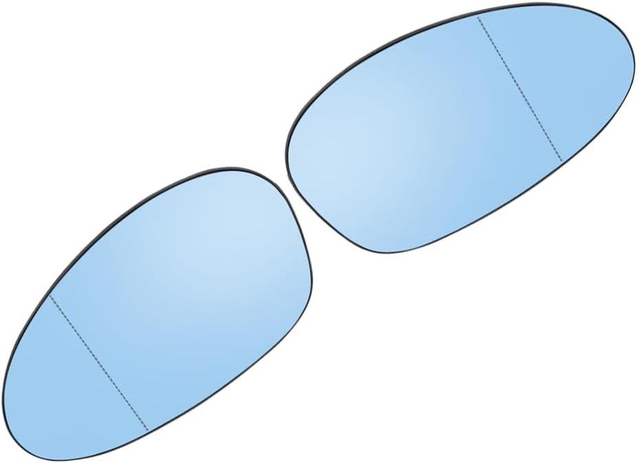for BMW E86 E88 E90 E91 E92 E93 325i 328i 328xi 335i 335xi 330i 330xi 1 Pair Car Driver Passenger Side Mirror Glass with Backing Plate Heated Blue Tinted Glass