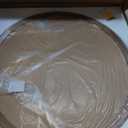 Round Wood Mirror, 22" Circle Mirror with Wooden Frame, Walnut Brown