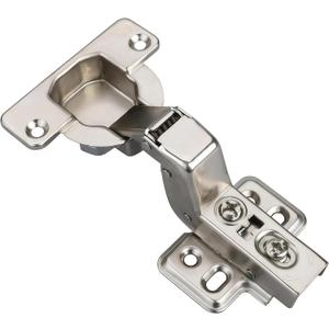 2 x 40mm Cup Inset Soft Close Cabinet Hinges for Thick Door Inset Concealed Cabinet Hinges with Screws Nickel Finish 2 Pcs