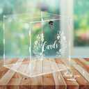 Wedding Card Box Clear Acrylic Card Box with Lock & Sign Wedding Money Post Gift Card Holder Box for Reception, Anniversary, Birthday Party, Graduation, Baby Shower Decorations
