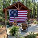 Bradford Large American Flag 15x25 ft Embroidered Stars USA US Flags Outdoor Heavy Duty Nylon Huge US Flags with 5 Brass Grommets