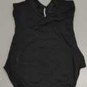 Women Camisole Ballet Leotards for Dance Gymnastics Outfits Drawstring, Full Front Lining (Small, Black)