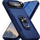 for Google Pixel 9 Pro Case [15 FT Military Grade Drop Protection] with Screen Protector & Lens Protector Heavy-Duty Shockproof Kickstand Case for Pixel 9 Pro (Blue)