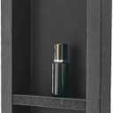 VEVOR Shower Niche, 16 x 28 x 4 inch Recessed Wall Niche with Movable Divider Shelf, Modern Soap & Shampoo Storage Organizer, Square Corners, Sealed Waterproof Design, Black for Bathroom Shower