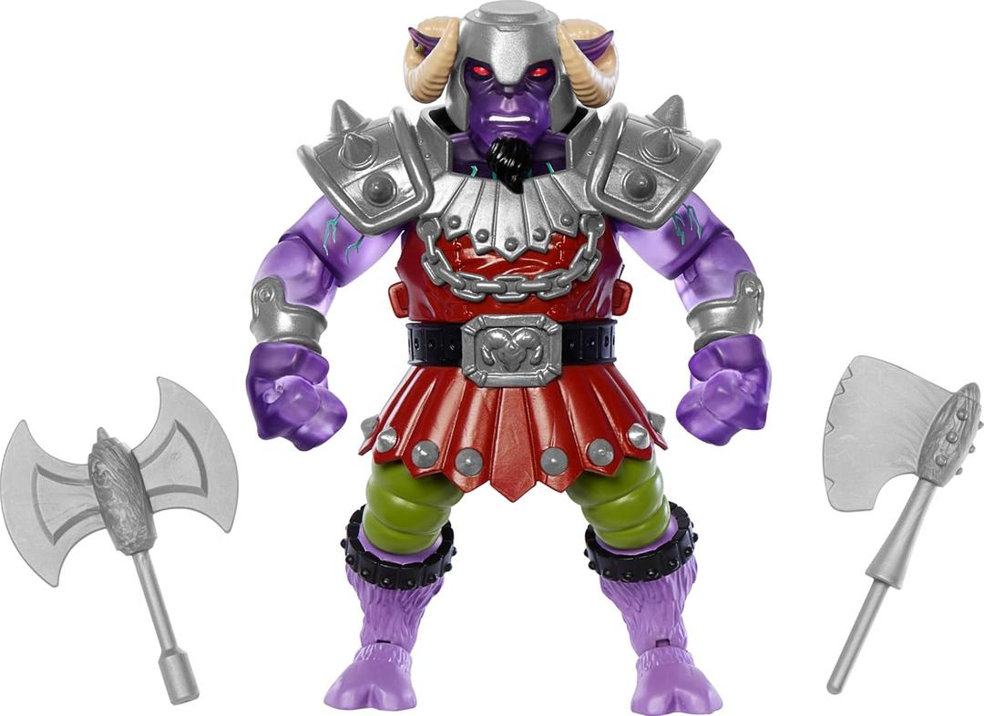 Masters of the Universe Origins Turtles of Grayskull Ram Man Action Figure Toy, 16 Articulations, TMNT & Motu Crossover with Accessories