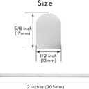 Lovdeco Carrara White 1/2" X 12" Marble Pencil Liner Tile, Edge Trim Molding for Shower and Backsplash, Bullnose Tile Trim Polished, 10 Pcs/Box