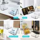Boloyo Acrylic Business Card Holder for Desk , 6PC Business Card Display Stand Desktop Name Card Organizer Capacity 60 Cards