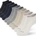 MONFOOT Men's/Women's 4-10 Pairs Cotton Cushion Low Cut Ankle Socks, Multipack