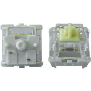GATERON Jupiter Banana Keyboard Switches, Tactile 59gf RGB LED 5 Pin Factory Pre-lubed Key Switches for MX Mechanical Keyboard(Banana,110PCS)