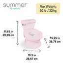 Ingenuity My Size Potty Pro in Pink, Infant Potty Training Toilet, Lifelike Flushing Sound, for Ages 18 Months, Up to 50 Pounds