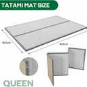 ZonLi Japanese Tatami Mat, Foldable Floor Sleeping Pad Futon Mattress, Queen