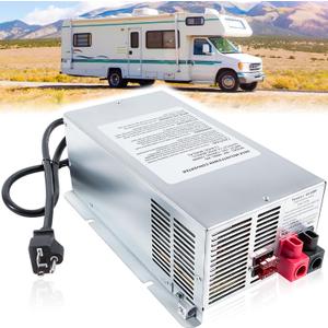 WF-9865 65 Amp Power Converter Deck Mount Charger WF-9865-AD-CB Replacement for RV Trailer Camper Car Boat WF-9800 Series Power WF-9865-MBA WF-9865LIS Three-Stage Converter Charger 13.2-14.6V DC