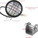 PRO BAT 12V LED Front Head Light Lamp for 110cc 125cc 150cc 200cc 250cc ATV Quad 4 Wheeler Go Kart TaoTao Coolster Roketa Yamoto Vitacci JCL Peace Apollo Sej BULL KXD Sunl Kandi