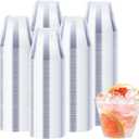 Clawsoff 9 oz Clear Plastic Cups, 300 Pack Disposable Fancy Cup for Wedding, Cocktail Cups 9 Ounce, Bulk Clear Plastic Tumblers for Iced Coffee, Cold Beverage