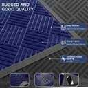 100pointONE Front Door Mat, Heavy Duty Indoor Outdoor Doormat, 72" x 36" Low Profile Outdoor Mats for Home Entrance, Stain and Fade Resistant Welcome Mat Ideal for High Traffic Area, Diamond Blue