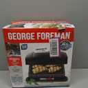 George Foreman 4-Serving Removable Plate Electric Grill and Panini Press, George Tough Non-Stick Coating, Drip Tray Catches Grease, Black