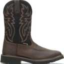 Wolverine Men's Rancher Waterproof Steel Toe Wellington Boot (7.5 X-Wide, Black/Brown)