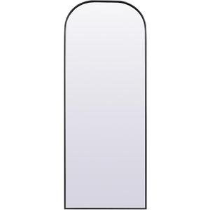 Illuminate, Metal Frame Arch Full Length Mirror 28X74 Inch in, Modern, Black