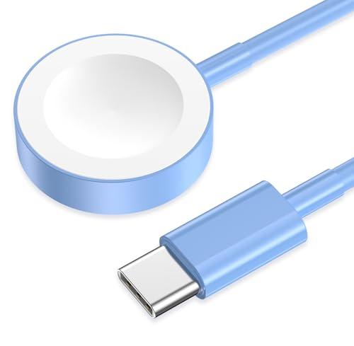 2026 Upgraded USB C for Apple Watch Charger Magnetic Fast Charging Cable Portable Wireless Charging Compatible with iWatch Series 11/10/9/8/7/6/5/4/3/2-Blue