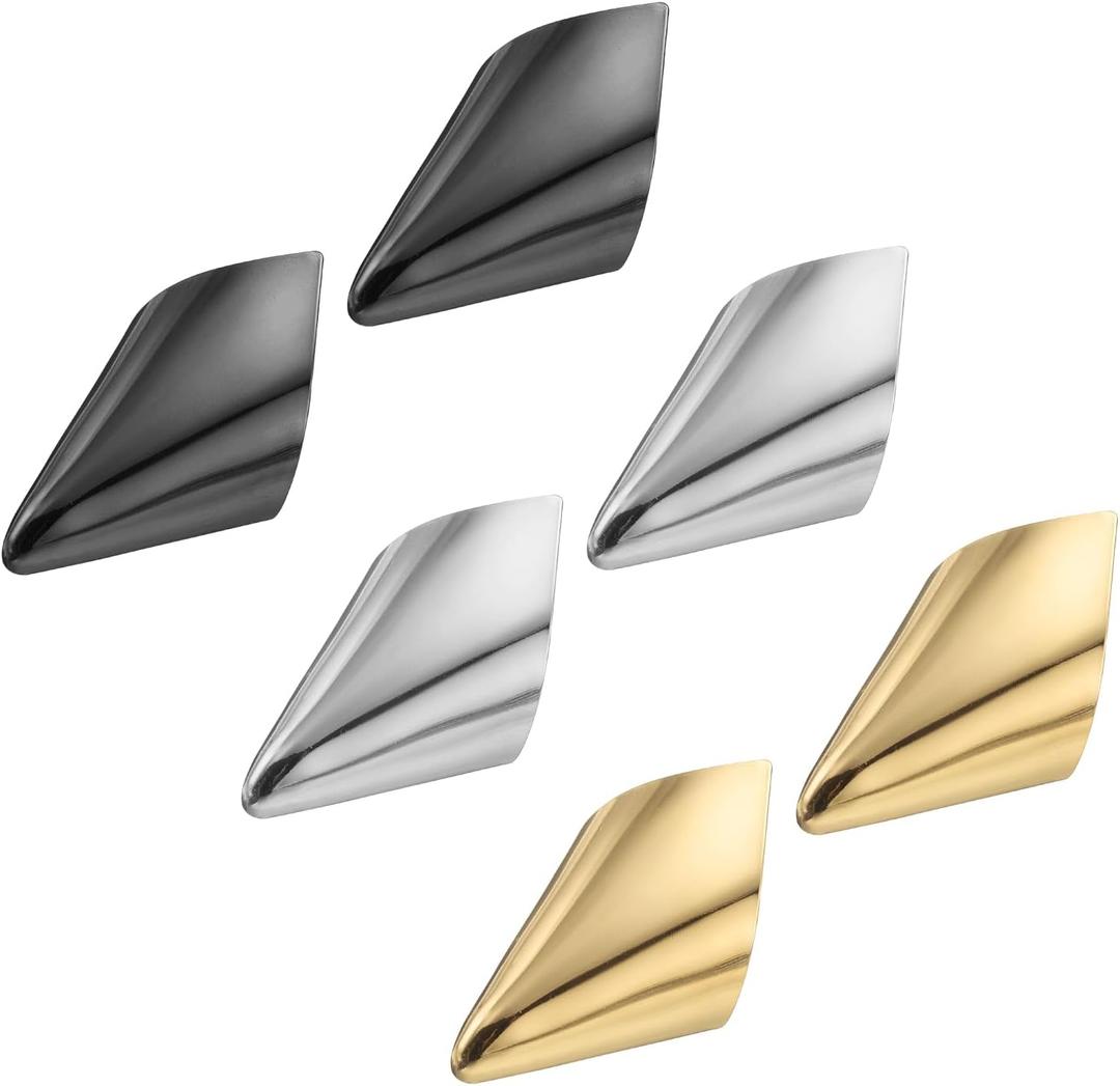 uxcell 6Pcs Metal Shoe Tip Cover, High Heel Toe Caps, Durable Alloy, Gold/Silver/Black, 32mm, Women's Heel Protection