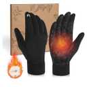2 x RIGWARL Upgraded Plush Gloves for Cold Weather, Women Men Winter Gloves for Late Fall and Early Winter, Warm Running Gifts