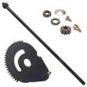 617-04094 Steering Gear & 738-0919 Steering Shaft with Bushing Kit for MTD Troy-Bilt Craftsman Mower, Replaces 941-0656A, 948-0389, 731-1309