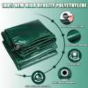 Green Heavy Duty Tarp 20x20 Feet, 12 Mil Thick