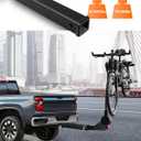 18 Inch Hitch Extender, 2-Inch Receiver 3,500 Lbs, Black, Boat Trailer Extension with Anti Rattle Hitch Tightener
