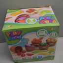 JOYIN Learning Toys Play Food Set for Toddlers, Cutting Food for Preschool Activities, Play Kitchen Accessories, Educational Toys, Color Sorting Set for Boys & Girls, Easter Basket Stuffers