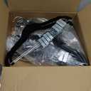 Amazon Basics Velvet Non-Slip Skirt Clothes Hangers with Clips, 360 Degree Rotatable Hook, Organize Pants and Skirts, Black/Silver, 24-Pack