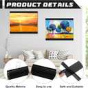 ReliThick 10 Pcs 48 Inch Poster Hanger Frame Hanging Rails for Posters Clips Signs Maps Picture Holder Plastic Tapestry Banner Art Wall Display(Black)