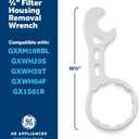 GE Carbon Water Filter Wrench, Allows for Easy Removal of At-Home Water Filtration System, Compatible With Various Water Filter System Models, White, UCWRNCH