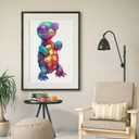 Reouinty Wooden Puzzle for Adults, Ninja Turtle Wooden Jigsaw Puzzles (11.7 * 23.6in-500pcs), Unique Shape Animal Adult Puzzles,Irregular Wood Puzzles Best Gift for Adults and Kids Family Game