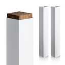 Thyle 2 Pcs, 6 x 6 x 48 Inches(Actual 5.5 x 5.5) Post Sleeve Vinyl Post Wrap Cover White Column Wraps for Porch Weatherproof for Lasting Durability Easy Installation on Patio Decks Porches Mailbox