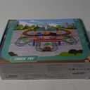 Electric Toddler Train Set Toy, Battery Powered Railway Train Track Toy Playset for Kids Ages 3 4 5, Boys and Girls