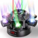 Moving Head DJ Lights, 150W RGBW LED Moving Head Light with Mixed Lighting Effects, 6 Arms Party Lights Support DMX-512 & Sound Activated, Stage Lights for Party Disco KTV Wedding Club