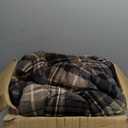 Woolrich Reversible Comforter Set Ultra Soft Plush to Sherpa, Down Alternative, Cold Weather Winter Warm Bedding, with Matching Sham, Decorative Pillow Brown/Black King 4 Piece