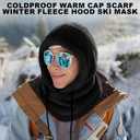 Eurzom 6 Pcs Ski Mask Balaclava for Women Men Warm Winter Fleece Face Mask Hooded Scarf for Cold Weather (Black)