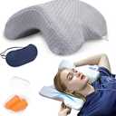 ALEVMOOM Cuddle Pillow for Couples Arm Hole Shoulder Pillows for Adults Side Sleeper Anti-Hand Numb Memory Foam Desk Nap Multifunction Grey (Gray)