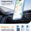 CANSHN Magnetic Compatible with iPhone 15 Pro Case, Upgraded [Full Camera Protection] [Compatible with Magsafe] [Translucent Matte] Shockproof Protective Phone Case Cover 6.1 Inch - Light Blue