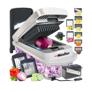 Mueller Pro-Series 10-in-1, 8 Blade Vegetable Chopper, Mandoline Slicer, Food Chopper with Container, Fruit Slicer, Kitchen Gadgets & Accessories, Home Essentials