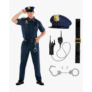 Morph Police Costume Mens Cop Costume Police Uniform Mens Cop Outfit Adult Halloween M