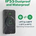 AVANTEK Wireless Door Bell, Mini CB-11 Waterproof Doorbell Chime Operating at 1000 Feet with 52 Melodies, 5 Volume Levels & LED Flash