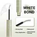 VEYESBEAUTY Lash Bond and Seal Waterproof 2 in 1 Cluster Lash Glue for Eyelash Extensions Long Lasting Strong Hold Individual Eyelash Glue for Self-Application at Home 5ml+5ml(White Bond)